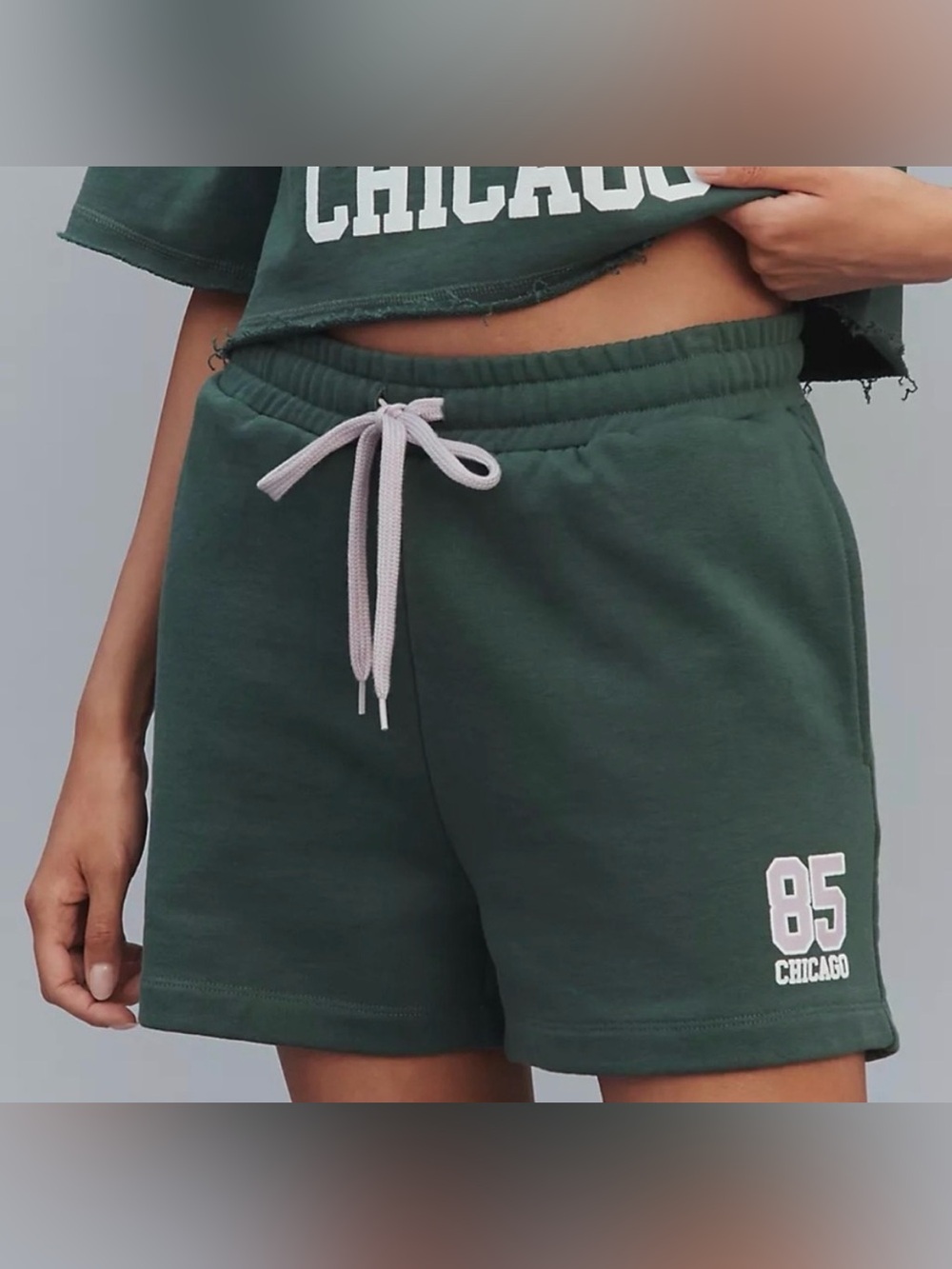 Green '85 Chicago' Women's Cotton Shorts